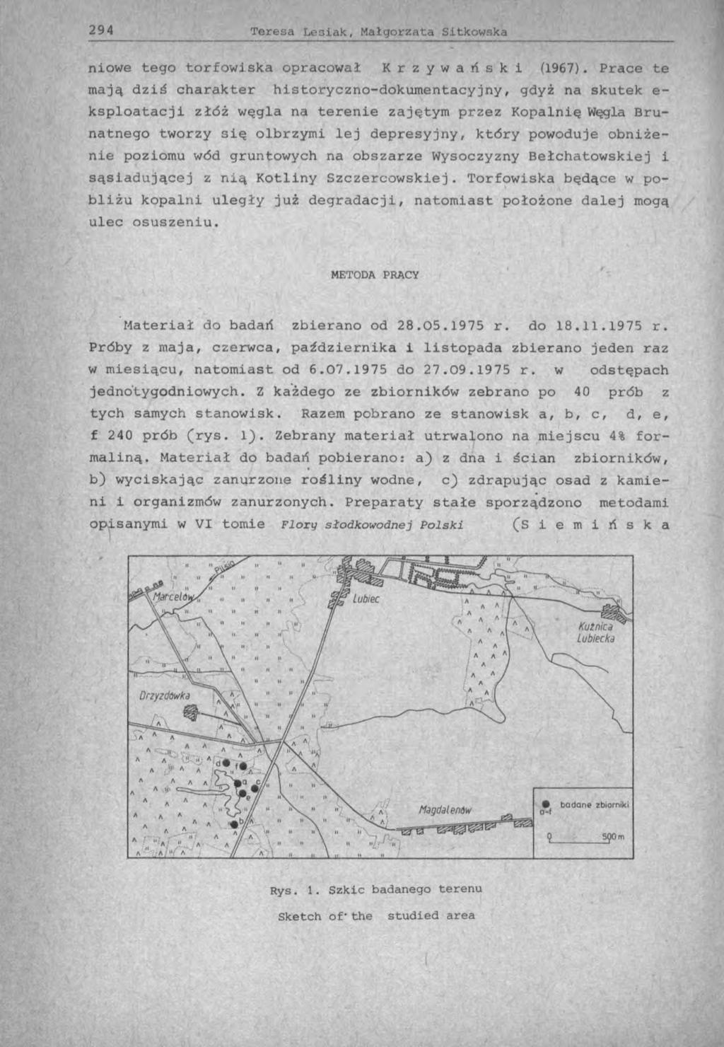 niowe tego torfowiska opracował Krzywański (1967).