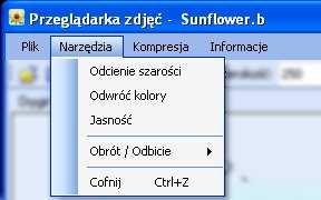 Rys. 5. Główne okno programu Sunflower.b Fig. 5. Interface of computer system Sunflower.b Rys. 6. Główne okno programu Sunflower.b Fig. 6. Interface of computer system Sunflower.b Diagram przypadków użycia przedstawiony poniżej obrazuje możliwości pracy w systemie Sunflower.