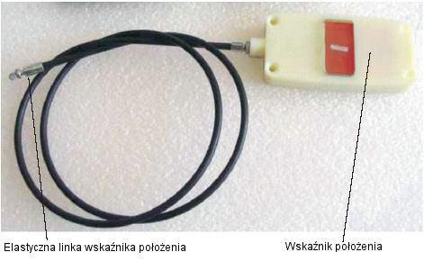 Wskaźnik położenia Wskaźnik położenia zestyków w wyłączniku VCB/TEL w wykonaniu SHELL, w odróżnieniu od wyłączników VCB/TEL w wykonaniu standardowym, nie jest sztywno połączony z zespołem łączeniowym.