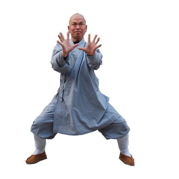 9 fot.10. fot.10: Mistrz Shi De Hong wykonujący ruch pchania w ramach praktyki systemu qigong Shaolin Yi Jin Jing. Ruchy pchania były, i są nadal powszechnie wykonywane przez ludzi w życiu codziennym.