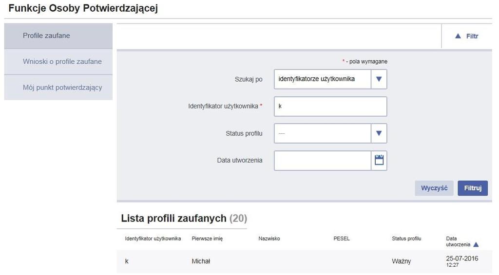 4. Zarządzanie profilami zaufanymi 4.