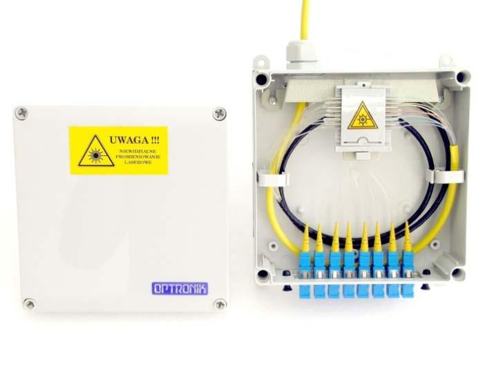 SKRZYNKI DYSTRYBUCYJNE MSP2 Mufy i przełącznice skrzynkowe o wymiarach 175x175x75mm są wykonane z poliwęglanu (PC), wytrzymałe mechanicznie, niepalne (UL94-5V), odporne na ekstremalne warunki