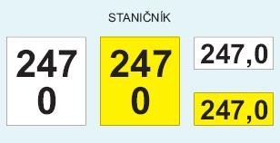 Návěst Konec vlakové cesty 5. Wskaźnik Koniec drogi przebiegu 5.1.