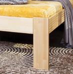 Stelaż jest układany na świerkowych listwach, które przy montażu można przymocować do boków łóżka na trzech wysokościach, aby zapewnić optymalne ustawienie wysokości powierzchni do spania w łóżku.