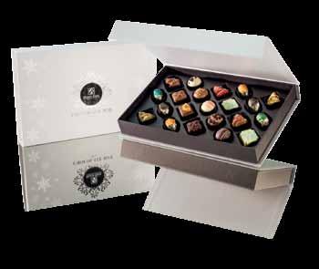 29,5x18,5x4 cm 80,49 zł 99,00 zł MB3401 Winter Chocolate Box White Eleganckie połączenie czerni i bieli wraz ze złotymi świątecznymi