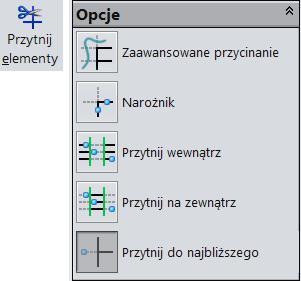 Do rysowania można było również zastosować polecenie Prostokąt z narożnika. Zaokrąglenie fragmentów szkicu można wykonać poleceniem Zaokrąglenie szkicu dostępnym na pasku Szkic. Ćwiczenie 2.