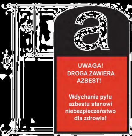 pomieszczenia w związku z brakiem możliwości trwałego umieszczenia oznakowania na instalacji lub urządzeniu zawierającym azbest.