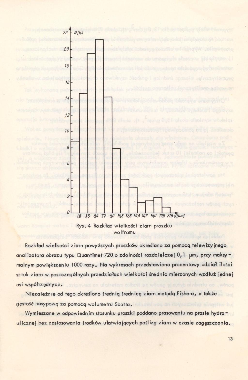 22 -i, R[%] 20\- 18 16 14 12 10 8 6 4 IS 3.6 5.4 72 9.0 10.8 12.6 14.4 16.2 18,0 19.8 21.6 d[m Rys.