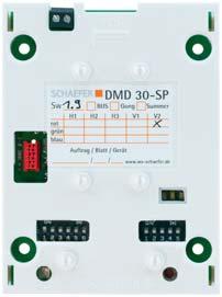 DMD 3 SP V2 Piętrowskazywacz z matrycą punktową, SCHAEFER Panel-Bus, pionowy Opis Piętrowskazywacz z matrycą punktową o wysokości znaków 3 mm Mocowanie DMD 3 SP V2 Zgrzewane śruby M3 x 1 Napięcie