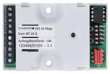 EKS 42 Mega Style MT 28 Q, Style MT 28 R Jednostka centralna Mocowanie śruby zgrzewane M3 x 2 Grubość płyty czołowej 2 mm... 3 mm Technika przyłączeniowa.