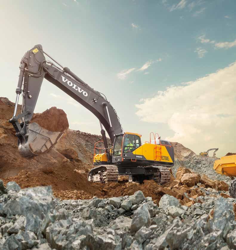 Moc Volvo Najlepsze osiągi koparki EC750E pozwalają realizować większe zadania lepiej, szybciej i wydajniej.