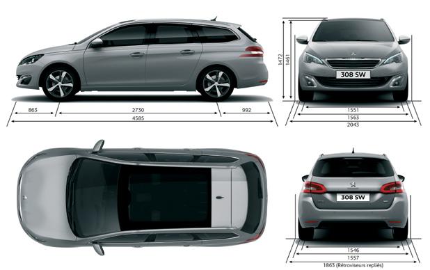 peugeot 308 sw DANE TECHNICZNE (homologacja europejska e2*2007/46*0405*04) ZUŻYCIE PALIWA I EMISJA CO2 1,2 PureTech 110 KM s&s 1,2 PureTech 130 KM 1,2 PureTech 130 KM M6 S&S A6 S&S 1,6 HDi 92 KM 1,6