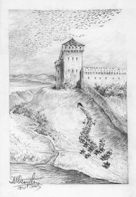 16. Zigmuntas Mečislovas Čaikovskis, Iliustracija Bazilisko legendai, popierius, pieštukas, 1941, Lietuvos dailės muziejus, G-411 Zygmunt Mieczysław Czaykowski, an illustration for The Legend of the