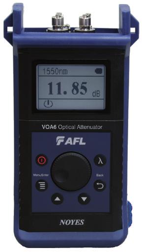TŁUMIKI REGULOWANE PRZYRZĄDY POMIAROWE TŁUMIK REGULOWANY VOA6-SM Tłumik regulowany VOA6-SM stosowany do analizy stopy błędów (BER) i tolerancji systemu na wprowadzane tłumienie prosta i szybka zmiana
