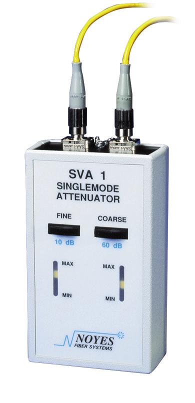 FC/PC VOA5-MM - tłumik regulowany dla światłowodów wielomodowych TŁUMIK REGULOWANY SVA1 stosowany do analizy stopy błędów (BER) i tolerancji systemu na wprowadzane tłumienie i jako tłumik