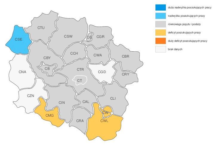 wolnych miejsc pracy nad liczbą osób zarejestrowanych powodowała, że zawód klasyfikowany był jako deficytowy. 3.