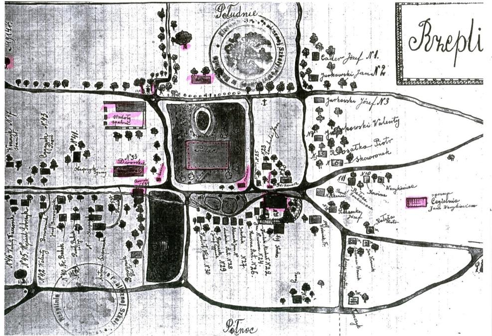 12. Z którego roku pochodzi mapa Rzeplina, której zdjęcie znajduje się poniżej: a. Ok. 1914 b. Ok. 1921 c. Ok. 1920 13.