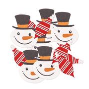 KSDN-002 WOODEN STICKERS - SANTAS & BAUBLES, 24 PCS.