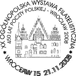 Wrocław 15: XX OWF 450 lecie Poczty Polskiej - Wrocław 2008. 60 lat Naczelnej Organizacji Technicznej we Wrocławiu 2008.11.30.