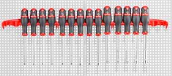 Klucze trzpieniowe 89R - Klucze trzpieniowe krótkie Resistorx Zgone ze specyfikacją Resistorx. Do śrub zabezpieczających. Wykończenie: czernione. H [mm] Torx [Nr] H [mm] 89R.10 2,2 T10 54 20 4 89R.