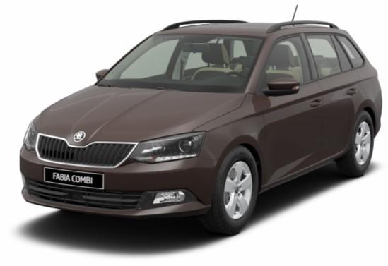 ŠKODA Fabia Combi Style Kolor: Brąz Maple Metalizowany Wersja wnętrza: Beżowy Style Silnik: 1,0 TSI 81 kw (110 KM) 6-biegowa manualna Wyposażenie dodatkowe: 1. Zapasowe koło stalowe pełnowymiarowe 2.