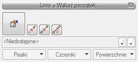 Rozpoczynamy pracę 3.1.8. Okno wstawiania Przy wprowadzaniu elementów 2D (linii, okręgów itp.