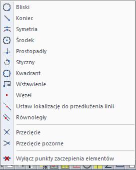 Praca z rysunkami W programie ArCADia LT punkty zaczepienia mają dwa stany: tymczasowy i stały.