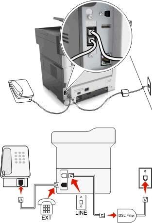 Faksowanie 107 Można także skonfigurować drukarkę, aby odbierała faksy automatycznie (Włączone automat. odbieranie), ale w przypadku oczekiwania na faks należy wyłączyć usługę poczty głosowej.