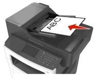 Skanowanie 125 Skanowanie Automatyczny podajnik dokumentów Szyba skanera W przypadku dokumentów wielostronicowych należy korzystać z automatycznego podajnika dokumentów.