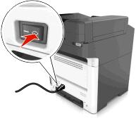 Dodatkowa konfiguracja drukarki 40 Aby dowiedzieć się więcej o montażu stojaka drukarki dodatkowego podajnika na 250 lub 550 arkuszy czy przekładki, skorzystaj z karty konfiguracji dołączonej do