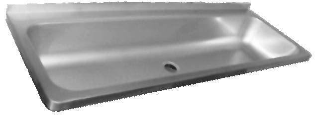 elektropolerowanej grubość blachy: 1,0 mm odpływ: 1 KZ-124F made of electropolished stainless steel ISI-304 sheet metal thickness: 1,0 mm drain: 1