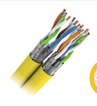 System klasy E, BKT NL, ekranowany A BKT 695 kat.7 S/FTP FRNC DUPLEX kabel instalacyjny Zastosowanie: ź Połączenia komputerowe, kampusowe, okablowanie pionowe i poziome ź IEEE 802.