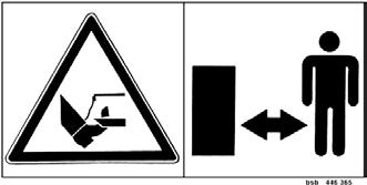 Znaki ostrzegawcze Znak CE Ta tabliczka zamieszczona przez producenta oznacza, ze maszyna odpowiada wszelkim wymaganiom stawianym tego typu maszynie oraz innym odnoúnym wskazaniom EU.