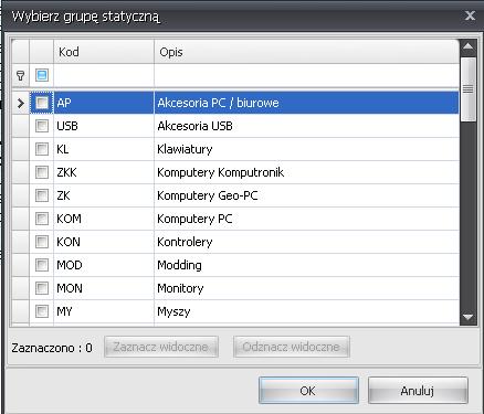 1 Opis skrótu grup Skrót grupy np: RD O S P przedstawia cztery najważniejsze jej właścwiości: Pierwszy człon to grupa statyczna RD która zawiera nazwę ze słownika predefiniowanych grup Drugi człon