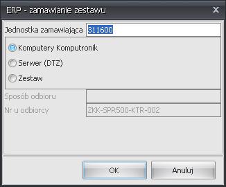 18 SEZAM 1.13 Zamówienia do systemu MAXeBiznes Zamówienie na zestaw komputerowy można wysłać do systemu MAXeBiznes.