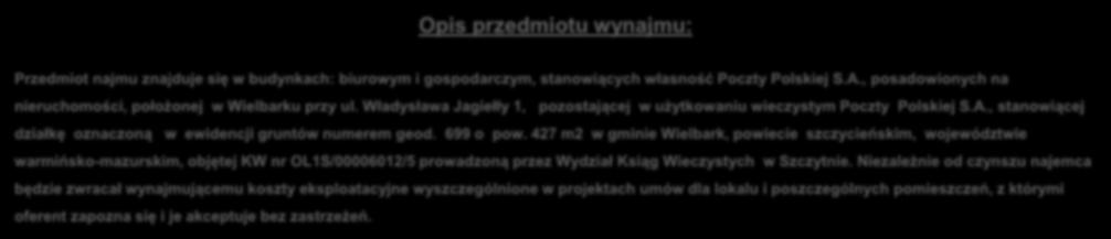 , stanowiącej działkę oznaczoną w ewidencji gruntów numerem geod. 699 o pow.