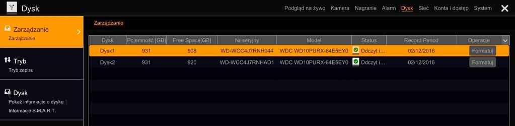 NVR-6332P16-H4,NVR-6332-H2,NVR-6316-H1,NVR-6308P8-H1,NVR-6304P4-H1 Instrukcja obsługi wer.1.0 MENU REJESTRATORA 2.4.5.