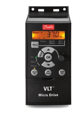 VLT Micro Drive FC 51 VLT Micro Drive to przetwornica częstotliwości dedykowana do wszystkich popularnych aplikacji napędowych z asynchronicznymi silnikami AC, w zakresie mocy do 22 kw.