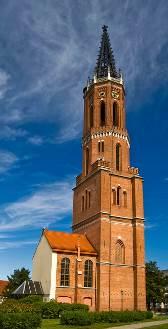 Kościół ewangelicki rozebrano po wojnie.