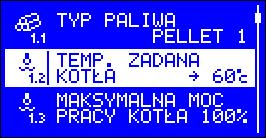 6. Podgląd i ustawianie parametrów użytkownika. Naciskając przycisk MENU mamy możliwość przeglądania kolejnych parametrów użytkownika.