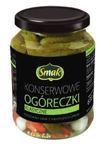 Ogóreczki konserwowe bez  670 g : 350