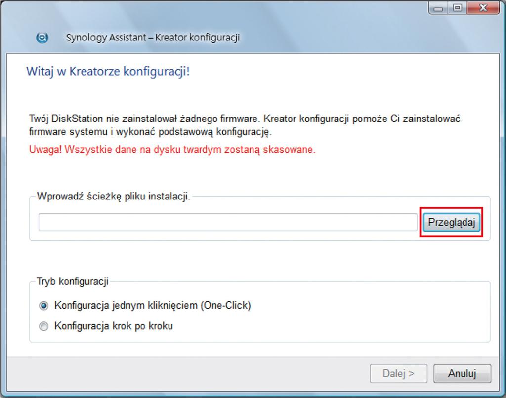 3 Kliknij Przeglądaj, aby wybrać plik instalacyjny.pat na dysku instalacyjnym. 4 Postępuj zgodnie z instrukcjami wyświetlanymi na ekranie, aby dokończyć proces instalacji.