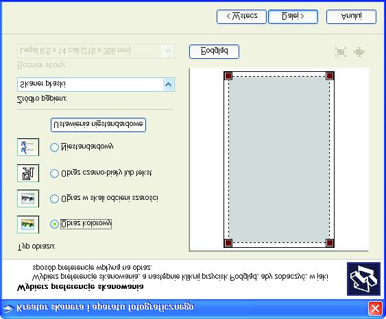 3 Skanowanie z "Kreator skanera i aparatu fotograficznego" (Windows XP) (część 2) 5 Wybierz "Typ obrazu" i kliknij