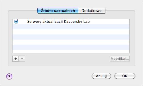 Z A A W A N S O W A N E U S T A W I E N I A A P L I K A C J I Możesz także wykonać następujące akcje: Dodać nowe źródło uaktualnień do listy.