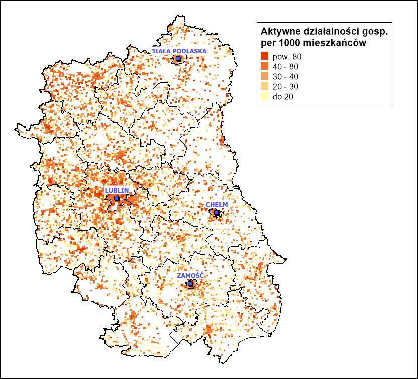 Aktywne działalności gosp.