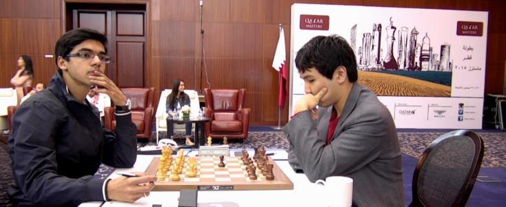 d4 Carlsen 1,0 : 0,0 Li Chao Giri 0,5 : 0,5 So Matlakow 0,0 : 1,0 Kramnik Karjakin 1,0 : 0,0 Dubow