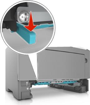 Zacięcie [x] stron papieru, wyjmij podajnik 1, aby wyczyścić dupleks. [23y.xx] UWAGA GORĄCA POWIERZCHNIA: Wewnętrzne elementy drukarki mogą być gorące.