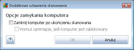 W obszarze Określ, j ak długo ma trwać skanowanie można określić żądaną szybkość skanowania, w zależności od wykorzystania zasobów systemowych.