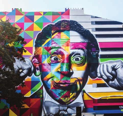 7 Murale Murals Łódzkie murale wielkoformatowe graffiti, które wrosły już w pejzaż miasta i zmieniły oblicze Łodzi. Znane i podziwiane są nie tylko w kraju, ale też w szerokim świecie.