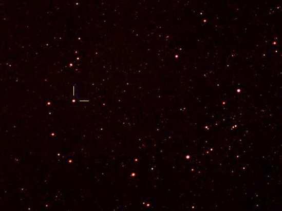 GALERIA ZMIENNYCH Fot. 1. W listopadzie 2009 roku w gwiazdozbiorze Tarczy pojawiła się dość jasna gwiazda nowa. W chwili odkrycia jej jasność na niefiltrowanym zdjęciu CCD wynosiła 8.